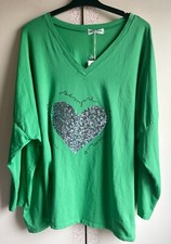 Shirt Coeur Sequins Manches