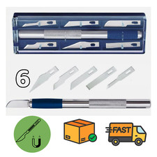 Couteau de Précision Scalpel Cutter 6 Lames Knife bricolage travaux artistiques