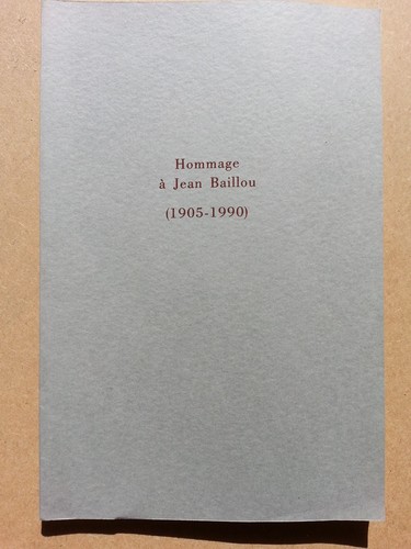 Hommage jean baillou - à,