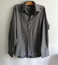 Chemise grise à rayures coton ajustée T40 Studio AT (4505048)