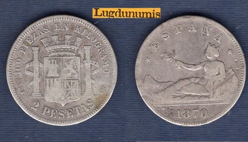Espagne pesetas 1870 - pesetas,