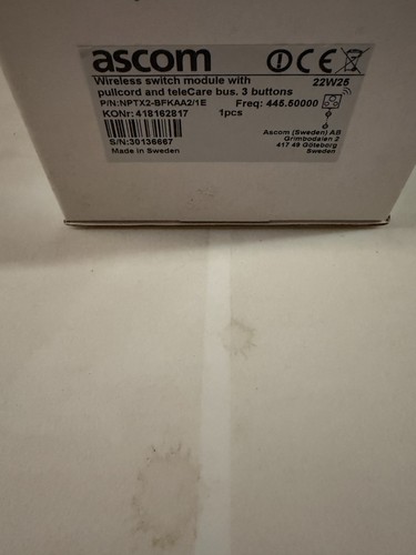 Ascom telecare nptx2 bfkaa2 - ascom,