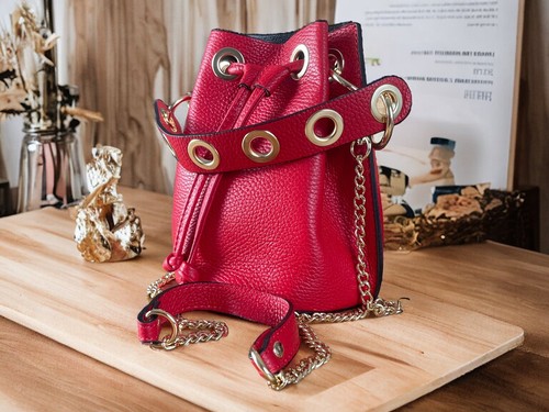 Sac seau pour femme - en, cuir