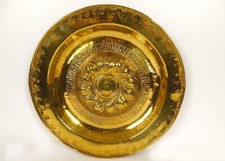 Plat de quête à offrandes laiton gothique rosace Nuremberg Allemagne XVIIè