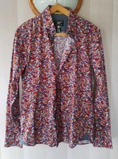 CHEMISE À FLEURS CLASSIC ALL BLACKS NEW ZEALAND RUGBY PLAYER FIT TAILLE M NEUVE