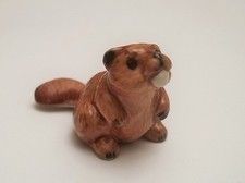 magnifique miniature d'un castor en porcelaine,bever, beaver G-tp10-10