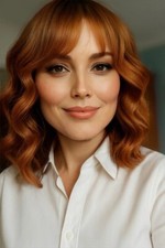perruque rousse  ondulée wavy