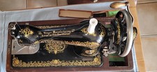 RARE ANCIENNE MACHINE A COUDRE SINGER A MANIVELLE DANS SON COFFRE DE 1928, USA