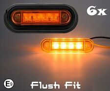 6x Affleurant LED Ambre Orange Côté Marqueur Phares Pour Kelsa Barre 12V 24V E9