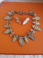 Biche de Bère Parrure collier et paire de clips d'oreille