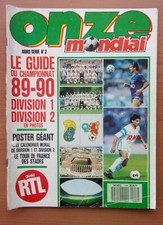 rare  ONZE MONDIAL HORS SERIE N°2 SAISON 1989/90  PHOTOS DIV 1 ET 2