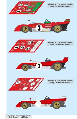 Décal ferrari 312 targa - décal,