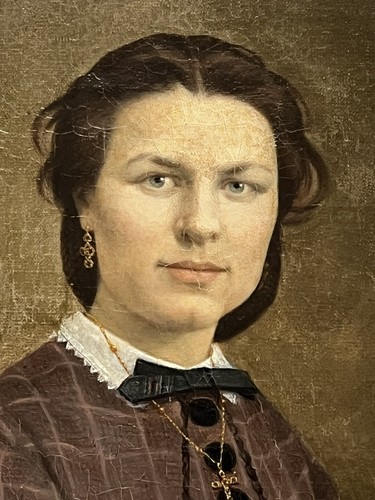 Portrait femme xixe huile sur - xixe,