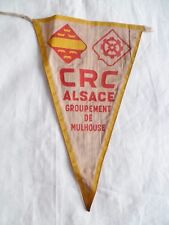 Ancien Fanion ALSACE 1958 FFCC RALLYE FRANCO SUISSE Voiture / Vespa camping car
