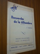 partitions guitare -	Tarrega