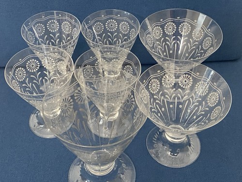 Verres cristal gravé - , en