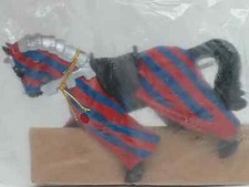 Figurine PAPO en plastique PVC chevalier Médiéval cheval BLEU ROUGE