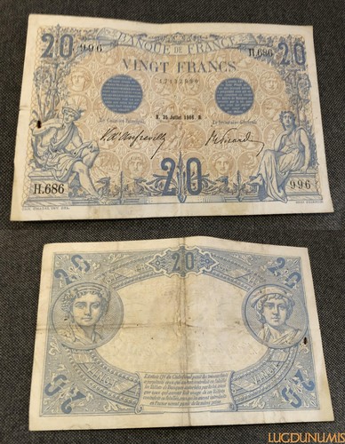 Francs bleu type - bleu, –