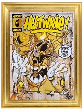 OPOIL Dessin Street Art-Graffiti "MADCATZ : HEATWAVE !" 42 x 29,7 cm +COA 
