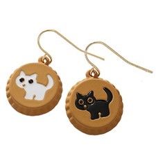  Dessin animé chat motif Eardrop simples intéressantes capsules de bouteilles en