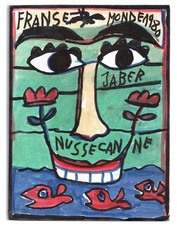 JABER - France 1980/ Nice Cannes - Art brut/Outsider art - Peinture originale