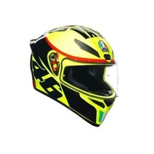 Casque Intégral AGV K1 K1-S E2206 Jaune Fluo Noir Modèle Merci Vale