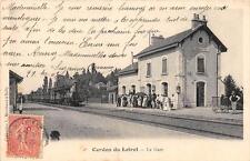 CPA 45 CERDON DU LOIRET LA GARE (dos non divisé) TRAIN EN GARE (cliché rare