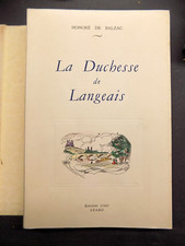 La DUCHESSE DE LANGEAIS Honoré de Balzac ill. René Margotton 1947 numéroté