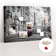 Tableau en liège Pour les notes décoratif 120x80 Vieille ville automobile