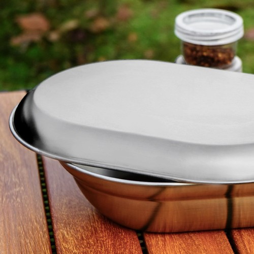 Assiette camping acier - en,
