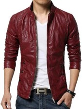 Homme Véritable Rouge Cuir