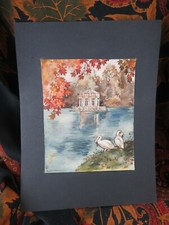 ancienne aquarelle tableau