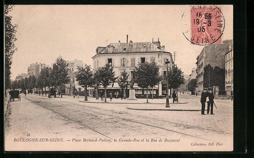Cpa boulogne sur - boulogne-sur-seine,, place