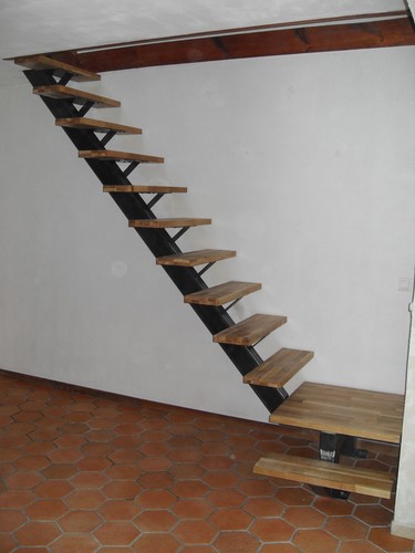 Escalier acier quart tournant - escalier,