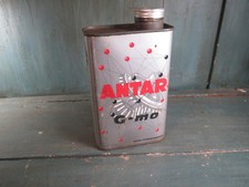 ANCIEN BIDON D'HUILE 1/2 litre ANTAR deco garage vieux cycle auto vintage 