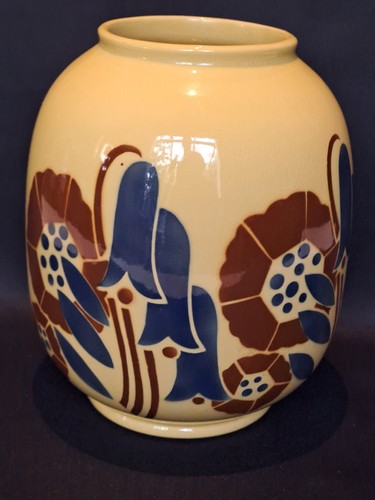 Joli vase boule faïence - vase, en