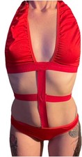 Trikini Bodie Body Rouge Sexy Femme Chic Taille M
