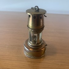 Jolie petite lampe de mineurs décorative en cuivre et laiton Ref Gbu 
