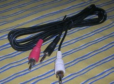 Câble audio - Prise jack casque 3,5 mm - 2 RCA audio rouge et blanc