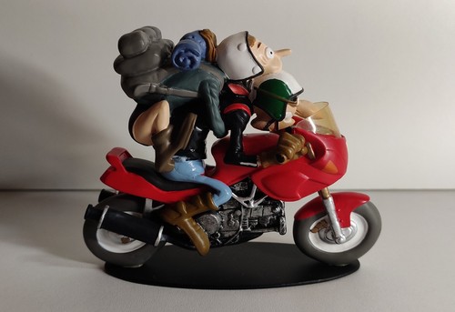 Figurine moto résine joe - figurine,