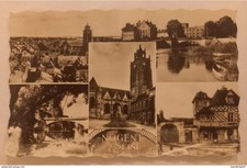 Souvenir de Nogent sur Seine (Aube) - Multivues - CPSM PF - Coin bas droit cassé