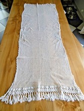 Rideau en filet avec franges