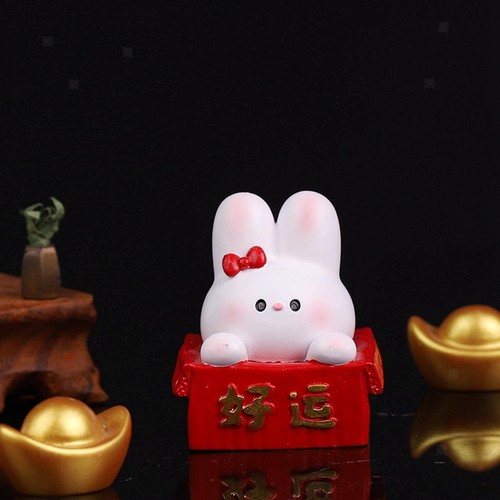 Résine lapin figurine - figurine, voiture