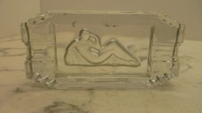 Cendrier de billard ART DÉCO Lalique verre Moulé Femme Nue Vintage Ashtray