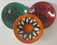 Lot de trois coupelles vintage en faience, céramique des années 1950.