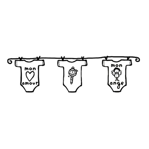 Tampon bois corde - corde, linge