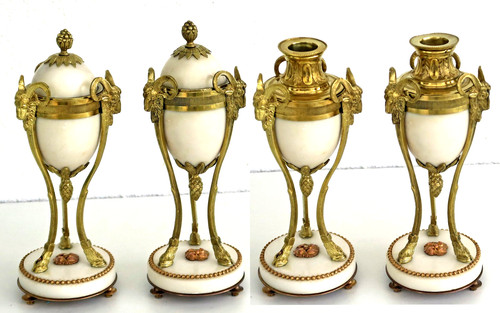 Paire cassolettes bougeoirs - paire, de