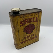 Shell Ancien bidon huile Old tin can Antique 