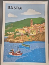 Affiche deco voyage BASTIA  -