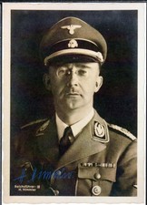 ✔️ GERMANY 3. Reich WWII Heinrich Himmler SIGNATURE CARTE POSTALE RARE - REPR...